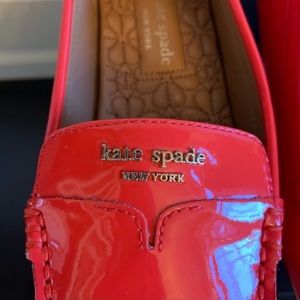 ♠️ Kate Spade New York Bright Red Patent Leather Deck Loafers - New